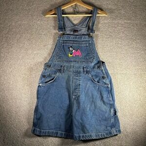 Vintage women's Mickey Mouse Disney denim short overalls